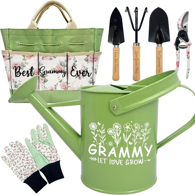 Taesun Gifts for Grammy Christmas, Gardening Kit Grammy Gifts from Grandkids Floral Gardening Tools and Durable Garden Tools Organizer Tote, Ideal Gardening Gift for Women on Birthday Plant Lover Present - Image 1